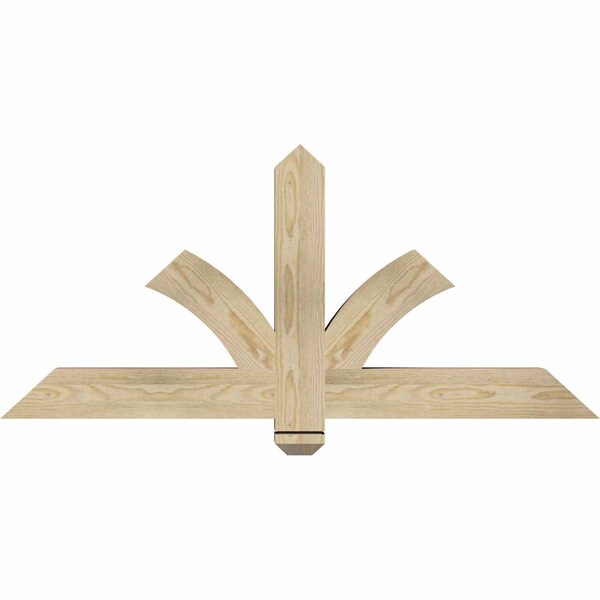 Ekena Millwork Redmond Rough Sawn Timber Gable Bracket, Douglas Fir, 48"W x 22"H x 4"D x 4"F, 11/12 Pitch GBW048X22X0404RED00RDF - main